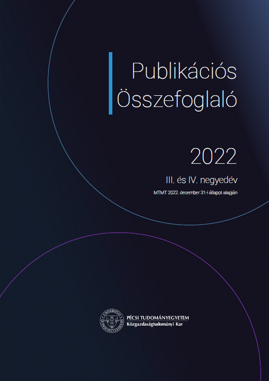 Publikációs Összefoglaló 2022 III. és IV. negyedév